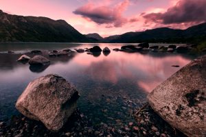 The Lakes of Cumbria - a gorgeous sunset over the Lake District, England 2017